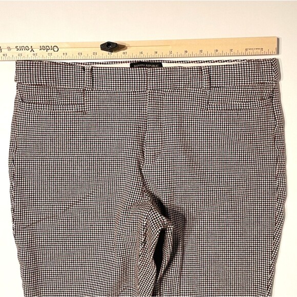 Banana Republic Sloan Purple Black Houndstooth Stretch Crop Ankle Pants Women 12 - Picture 6 of 8